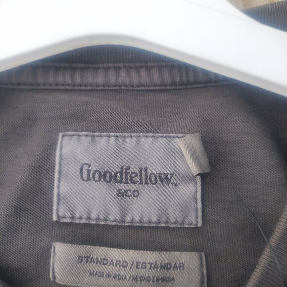 Men's Good fellow & Co M Earth Tone Gray Long Sleeve PocketT-shirt - Picture 3 of 6